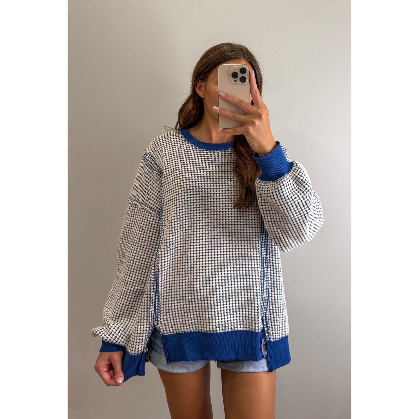 Oversized Waffle Knit