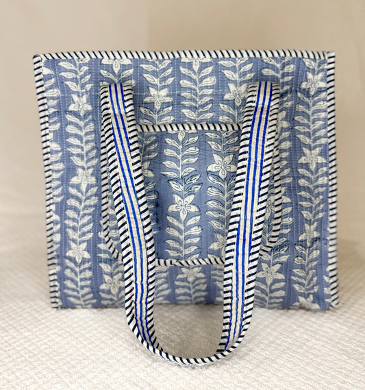 Sinclair Blue Floral Tote