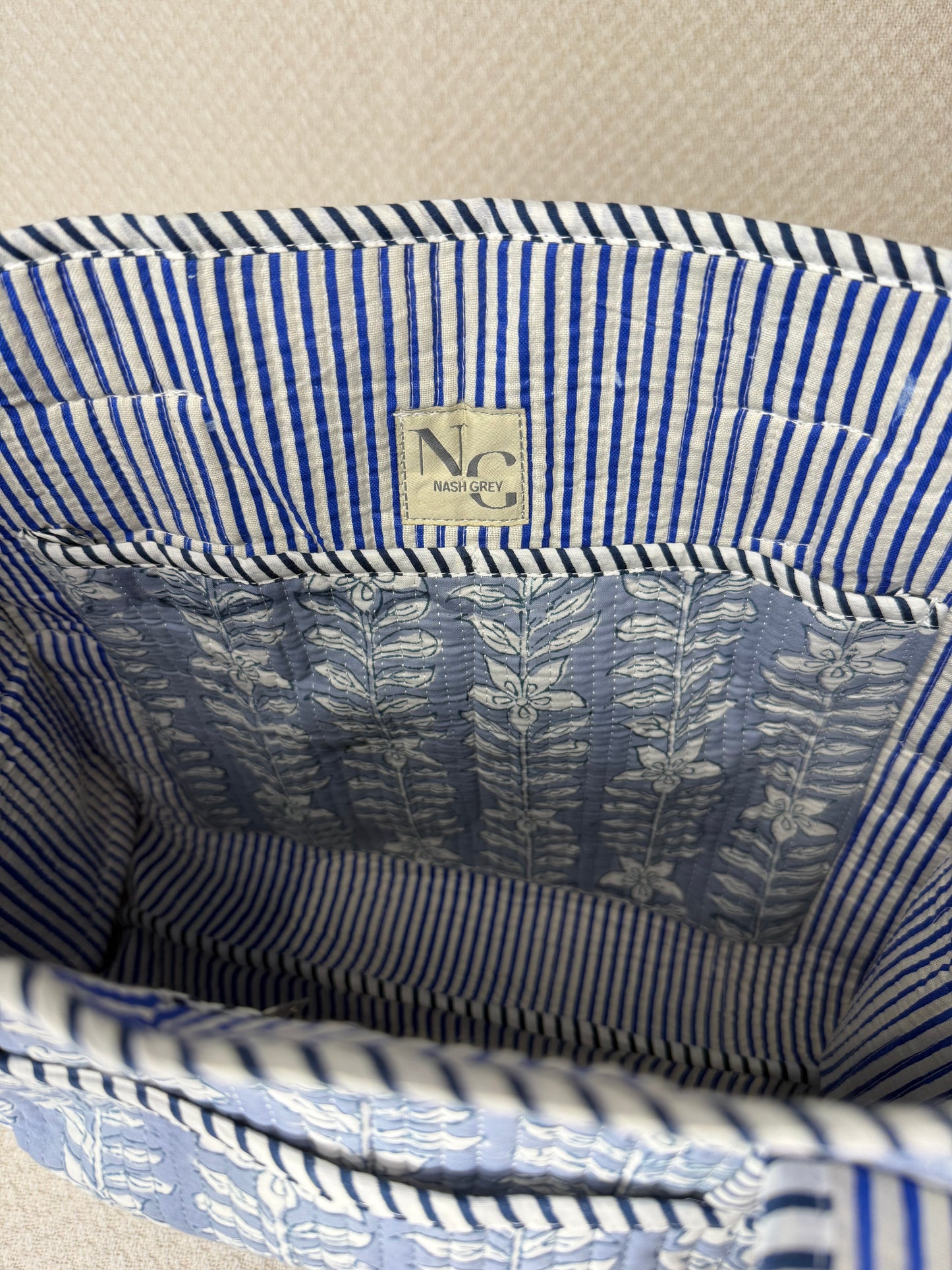 Sinclair Blue Floral Tote